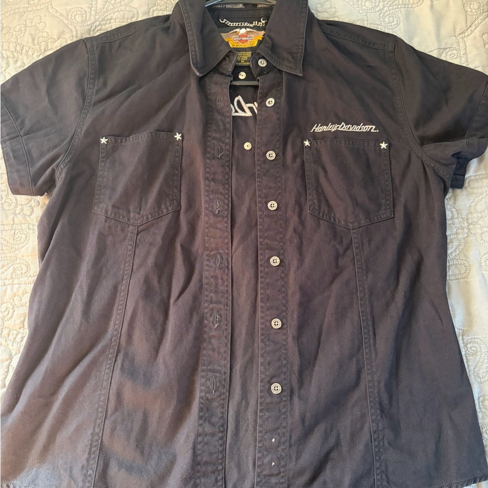 Harley-Davidson Black Button Down Shirt for Women